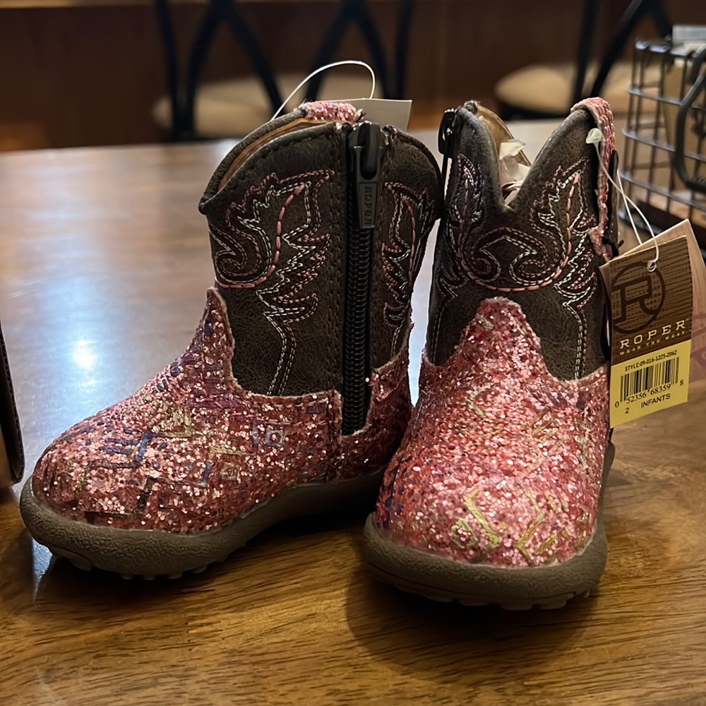 Roper Cowbabies Infant Cowgirl Boot size 2 (3-6 months)